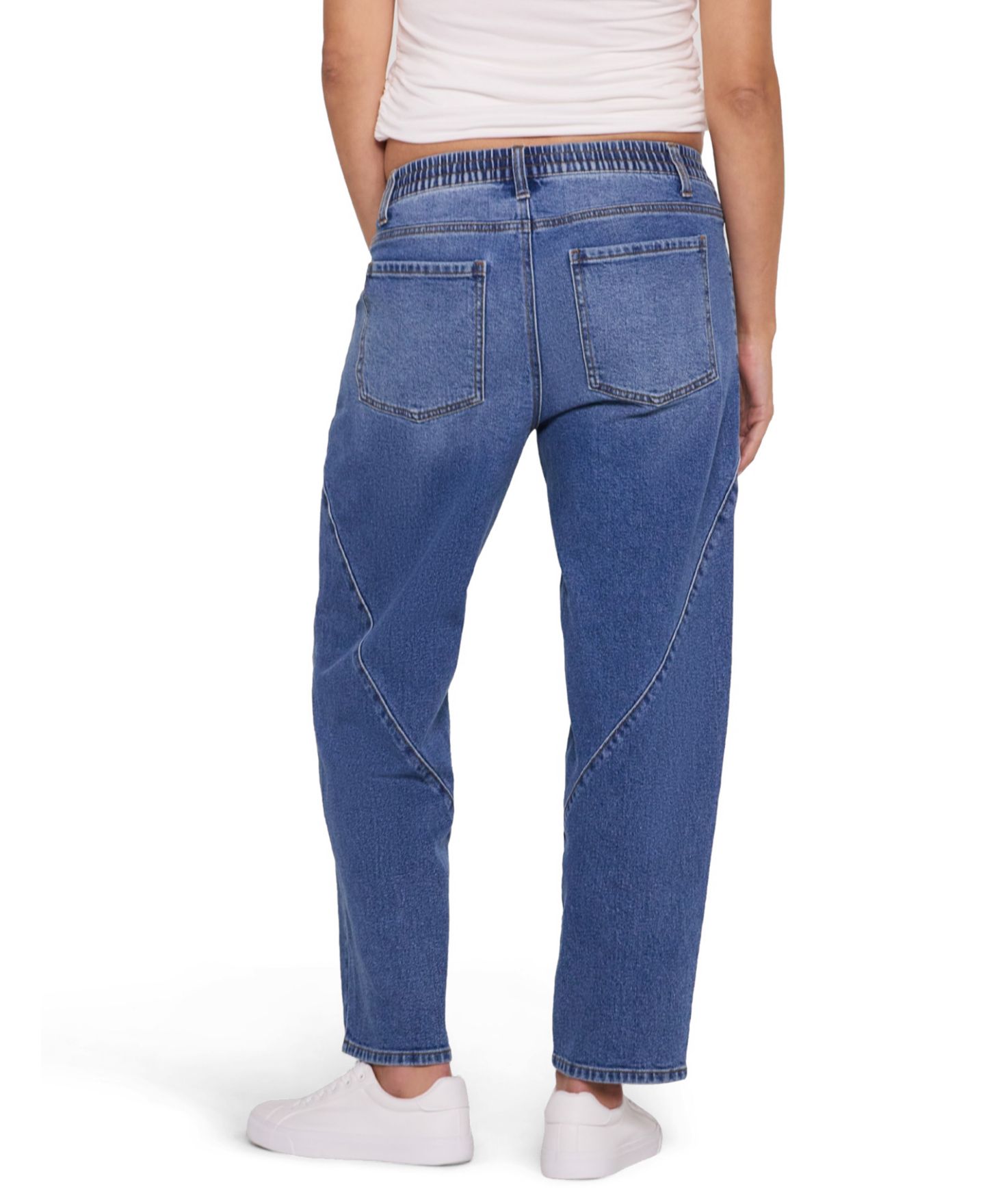 Женские джинсы Motherhood Maternity Motherhood Drawstring Pull On Barrel Jean, цвет: Средняя варка — фото 2