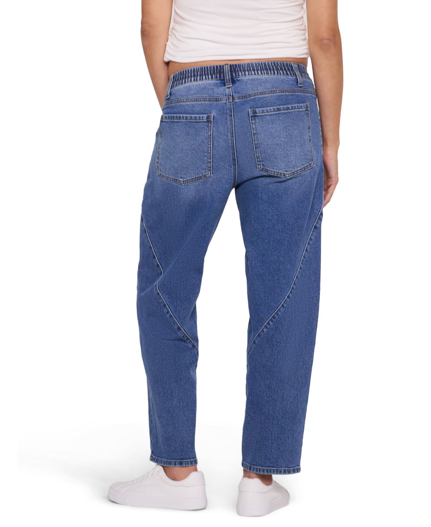 Women's Motherhood Drawstring Pull On Barrel Jean