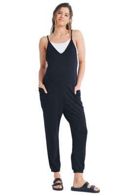 Women's Sleeveless V Neck Jogger Jumpsuit with Pockets