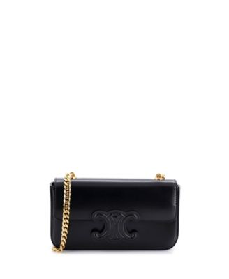 Small Triomphe Chain Shoulder Bag Leather