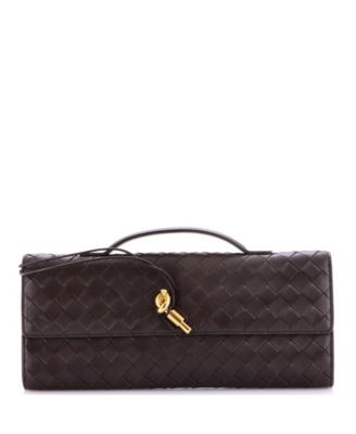Long Andiamo Top Handle Clutch Intrecciato Nappa