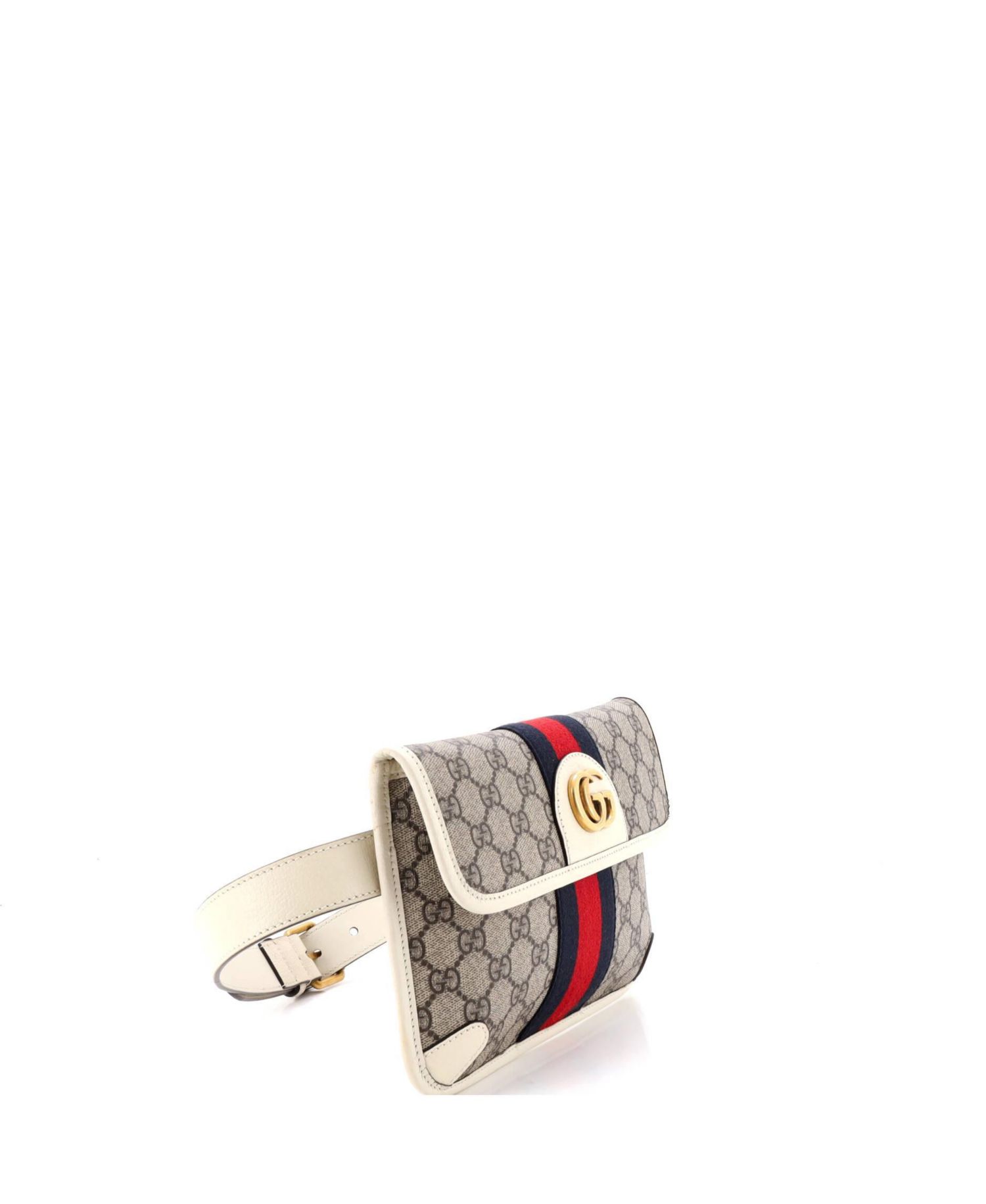Ophidia Flap Belt Bag GG Coated Canvas with Leather