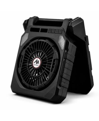 Portable Solar Camping Fan with LED Lantern and 26000mAh Power Bank