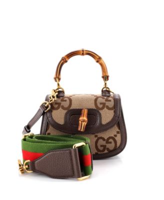 Mini Bamboo 1947 Top Handle Bag Jumbo GG Canvas