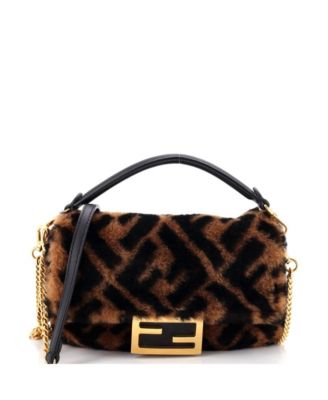 Mini Baguette NM Bag Zucca Shearling