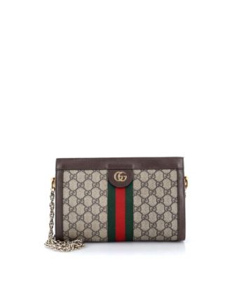 Small Ophidia Chain Shoulder Bag GG Coated Canvas