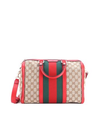 Medium Vintage Web Boston Bag GG Canvas