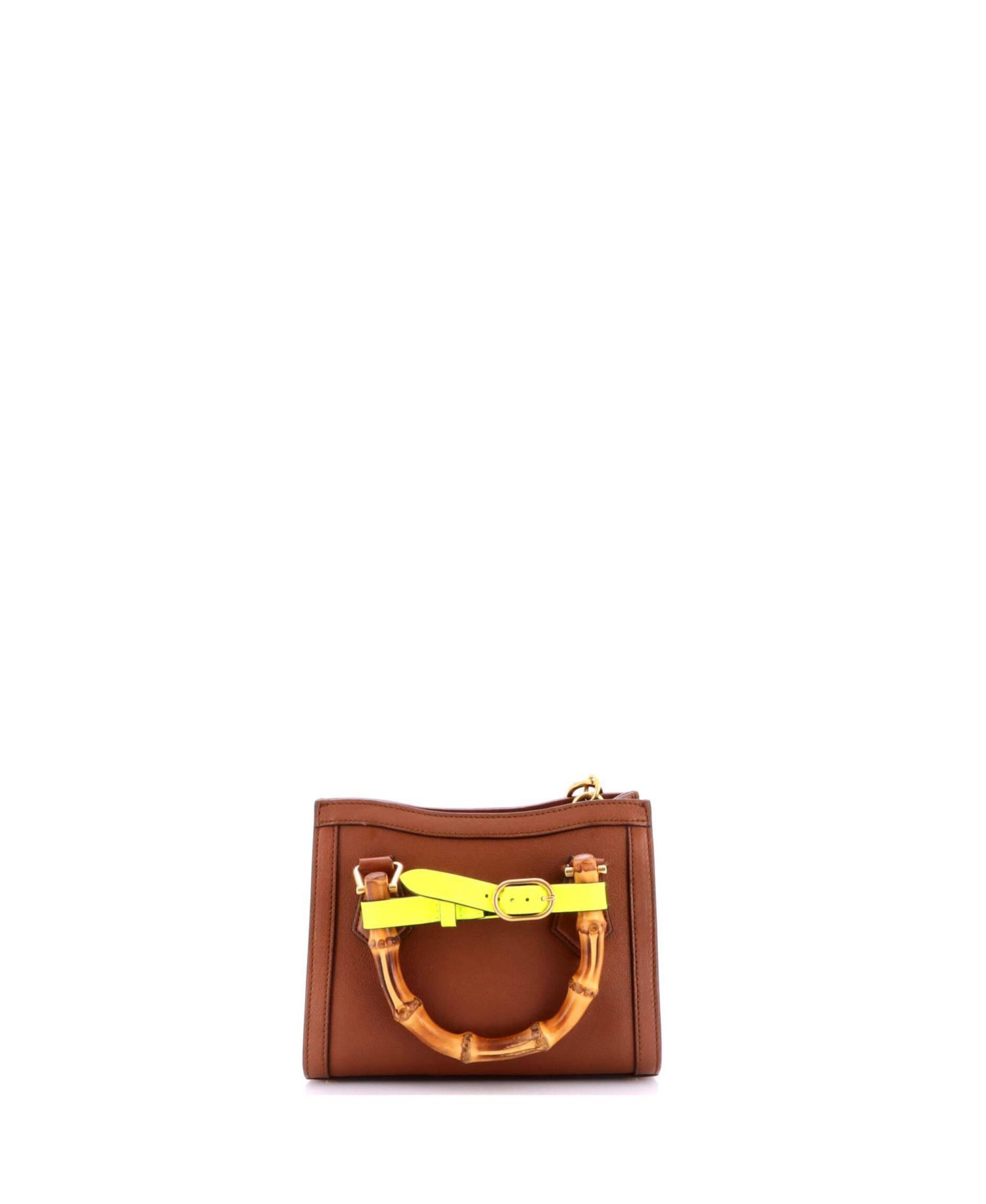 Mini Diana NM Bamboo Handle Tote Leather
