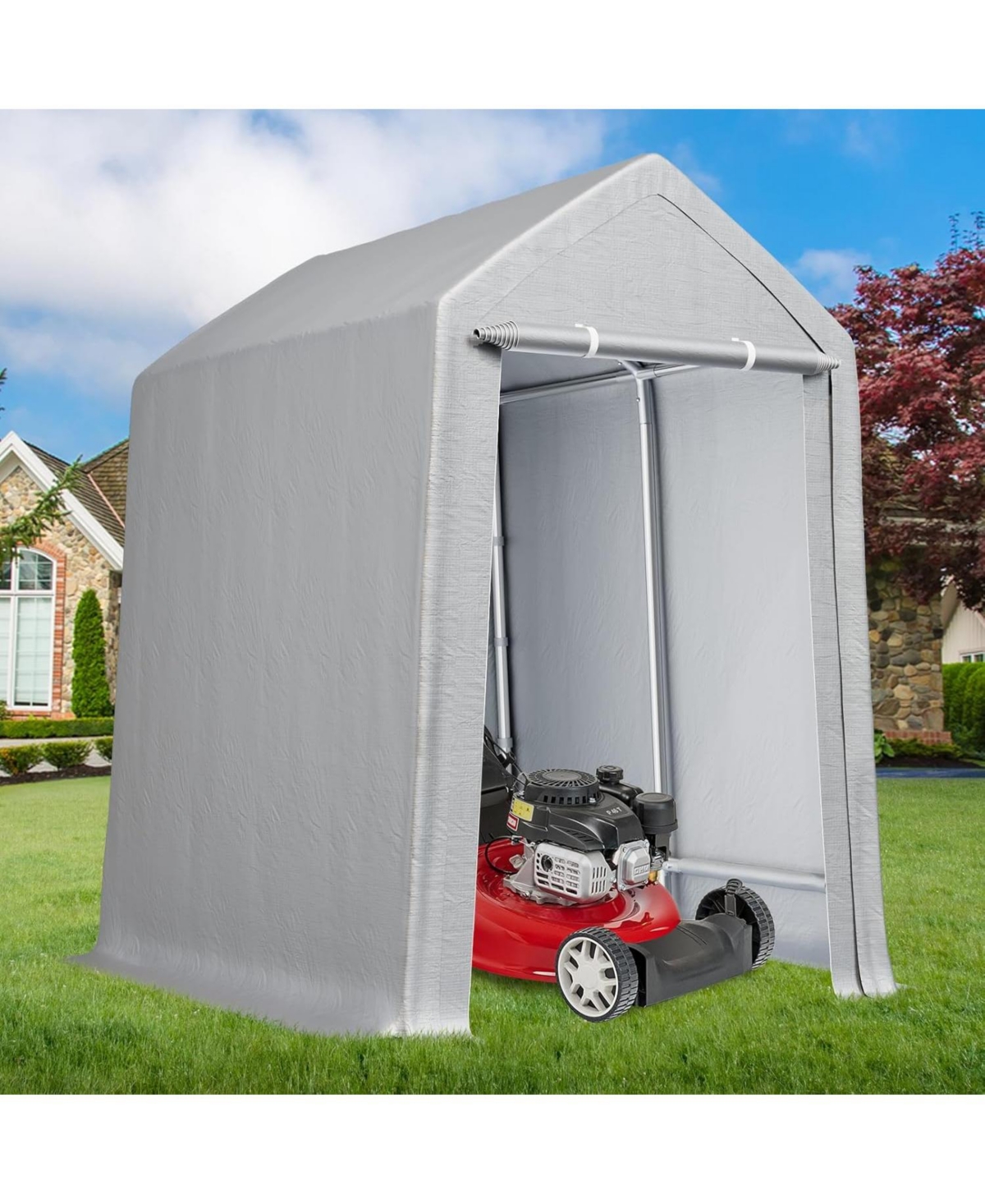 gaomon Portable Shed Outdoor Motorcycle Covers Storage Shelter, Heavy Duty Storage Shed