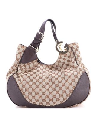 Large Charlotte Tote GG Canvas with Leather