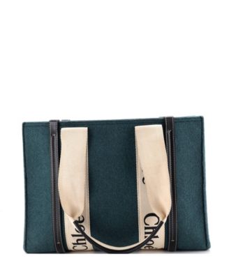 Medium Woody Tote Felt with Leather and Canvas
