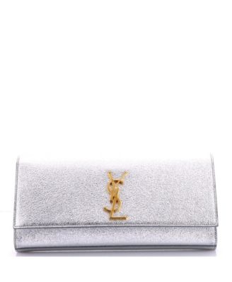 Long Classic Monogram Clutch Metallic Calfskin