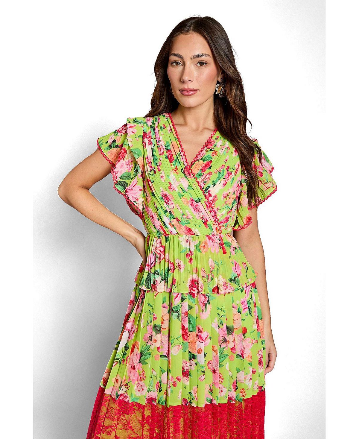 Coast Women's Lace Wrap Midi Dress view 2 — MAYCSS fashion products