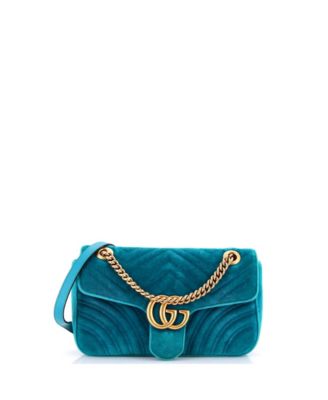 Small GG Marmont Flap Bag Matelasse Velvet