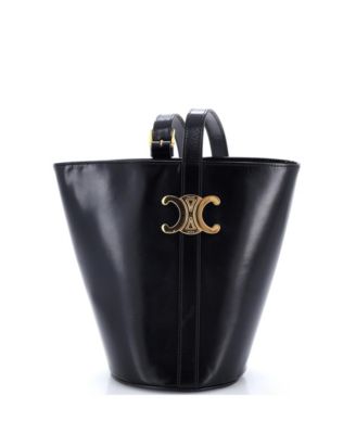Triomphe Bucket Bag Shiny Calfskin