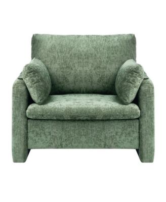  Accent Chair Modern Fabric Armchair with Arched Backrest for Living Room