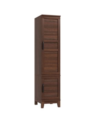 Wardrobe Closet Organizer - 2 Doors, 72 Inch Tall Armoire with Hanging Rod and 18 Adjustable Shelves - Narrow Bedroom Clothes Storage Cabinet