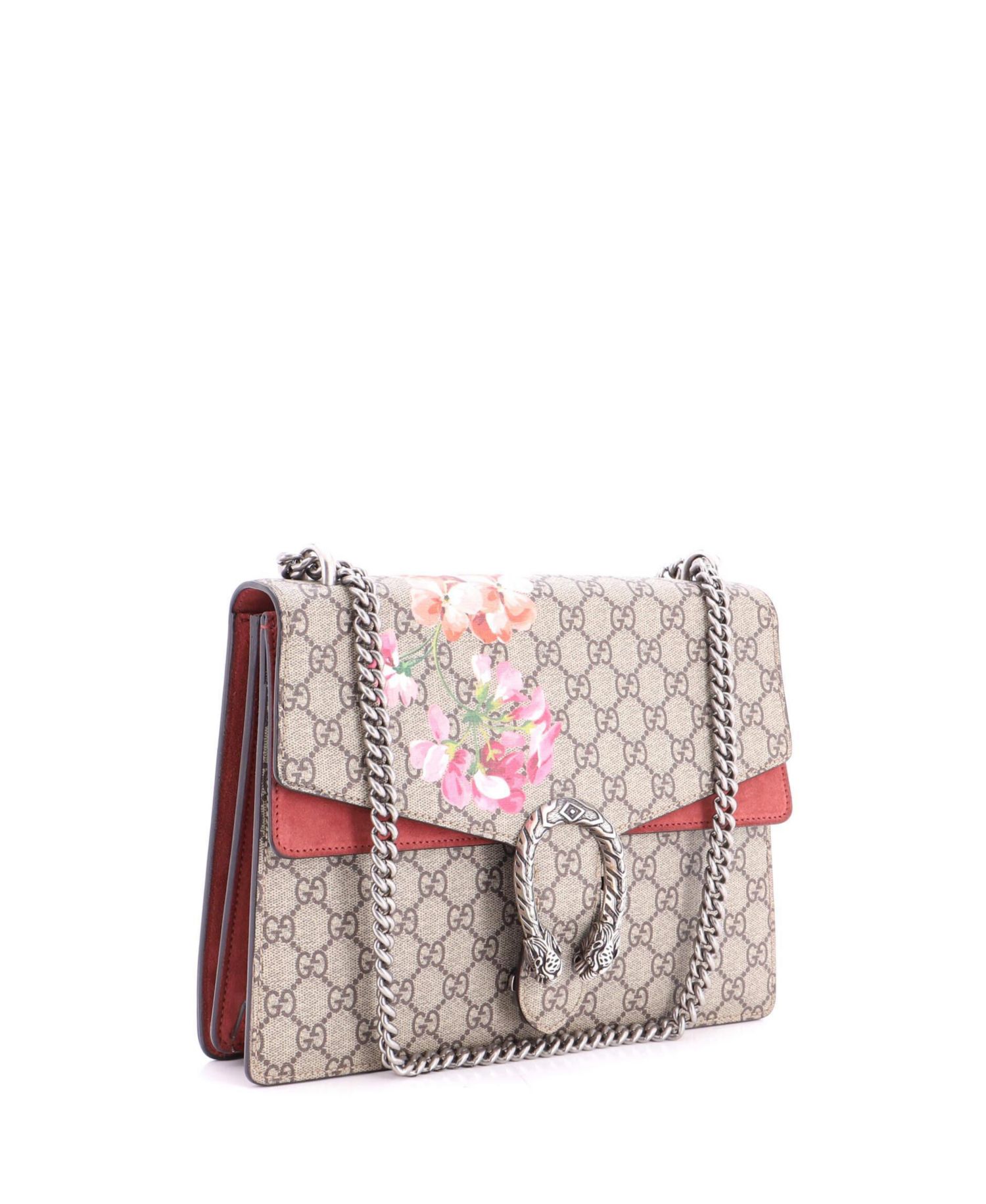 Medium Dionysus Bag Blooms Print GG Coated Canvas