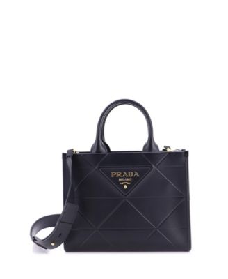 Small Symbole Shopper Tote Embossed Leather