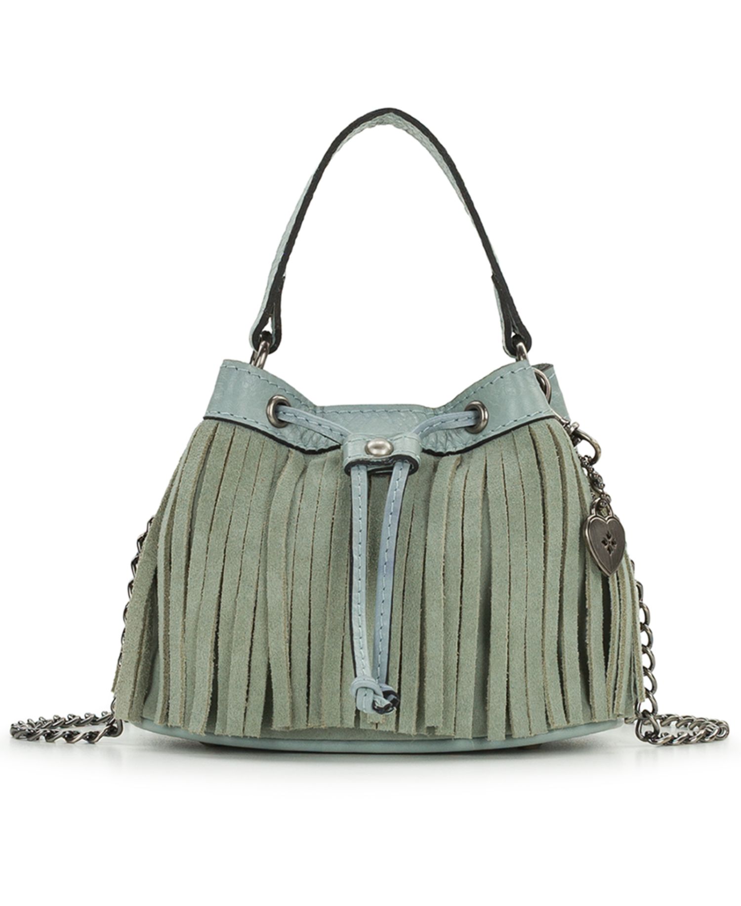 Elisa Mini Suede Drawstring Crossbody Handbag