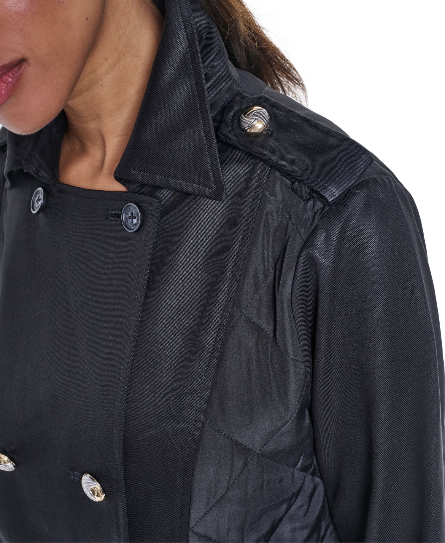 Petite Cropped Button-Front Jacket