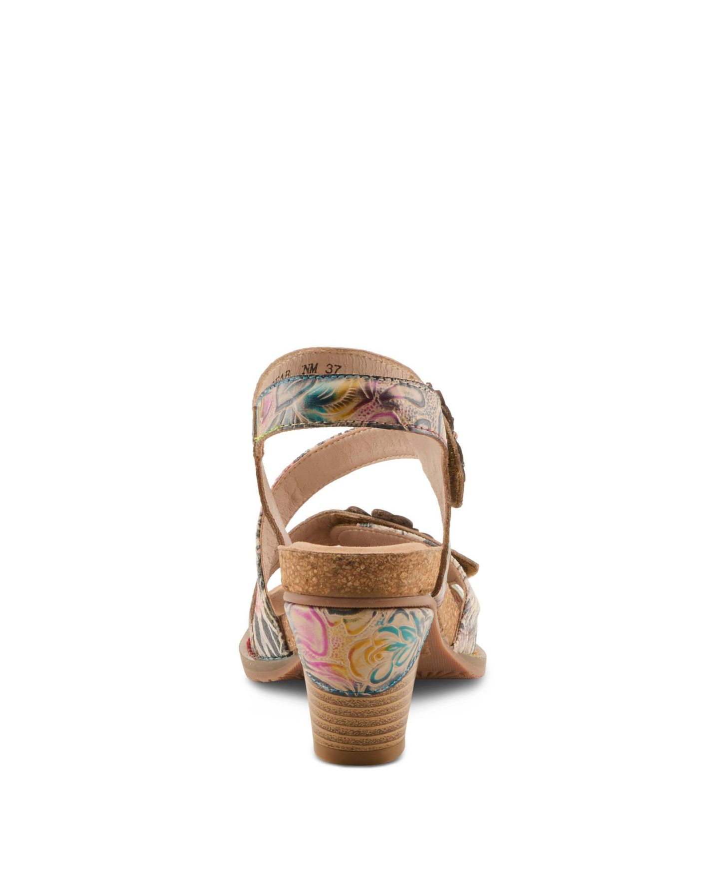 Женские сандалии L'Artiste Shesfab Embossed Leather with Soft Cork Comfort, цвет: Тёмно-синий разноцветный — фото 3