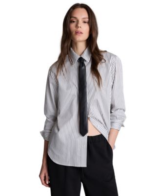 Women's Tie & Boyfriend Button-Down Shirt