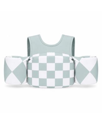 Kidsco Swim Vest Puddle Jumper Float Aid Shoulder Straps Arm Wings Checkerboard 2-6 Years