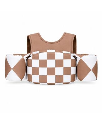 Kidsco Swim Vest Puddle Jumper Float Aid Shoulder Straps Arm Wings Checkerboard 2-6 Years