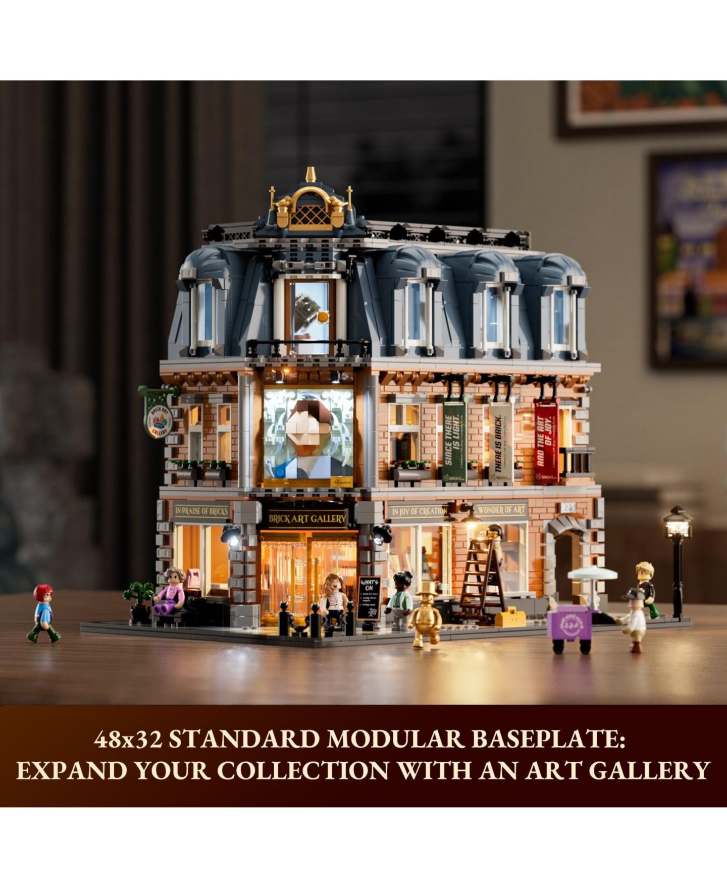 Детский конструктор Lumibricks Brick Art Gallery Lighted 3400-Piece Building Set, Ages 16+ — фото 9