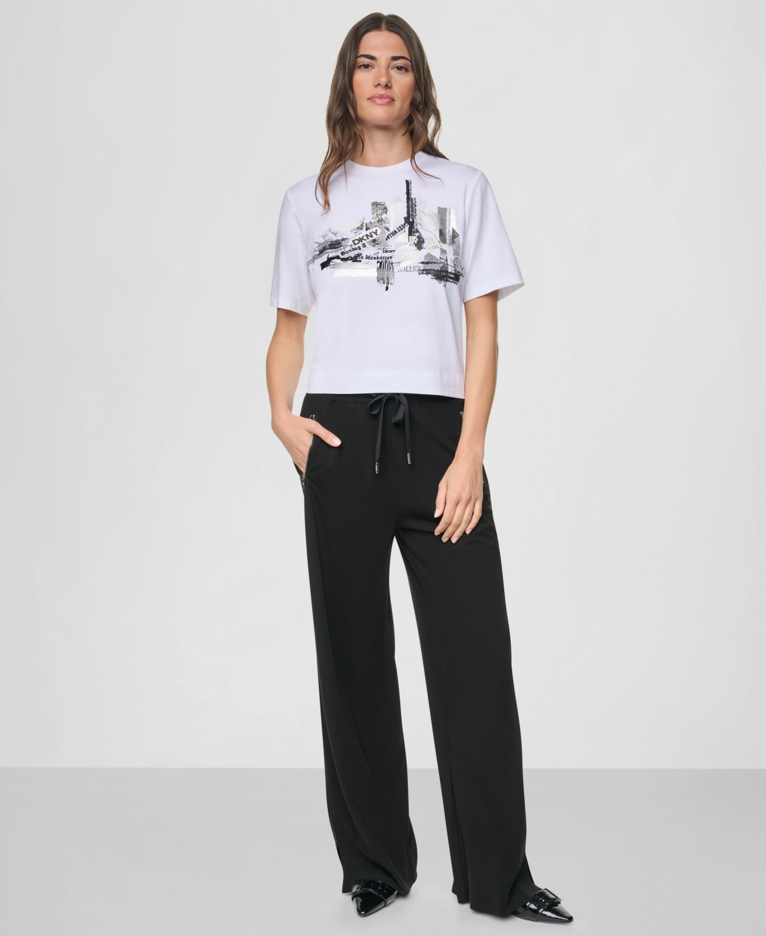 Women's Studded City Graphic Short-Sleeve T-Shirt