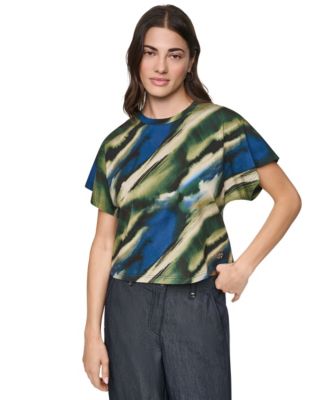 Women's Printed Wide-Sleeve T-Shirt