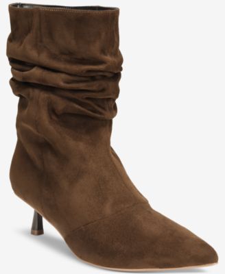 Women's Nyla Slouch Heeled Dress Booties - Extended Sizes Available