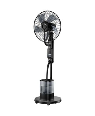 16''Oscillating Misting Fan,Misting Pedestal Wheel Fan with 5 Speeds,3 Modes,0.5-7H Timer,4L Humidifier,Quiet Stand Fan for Home,Office