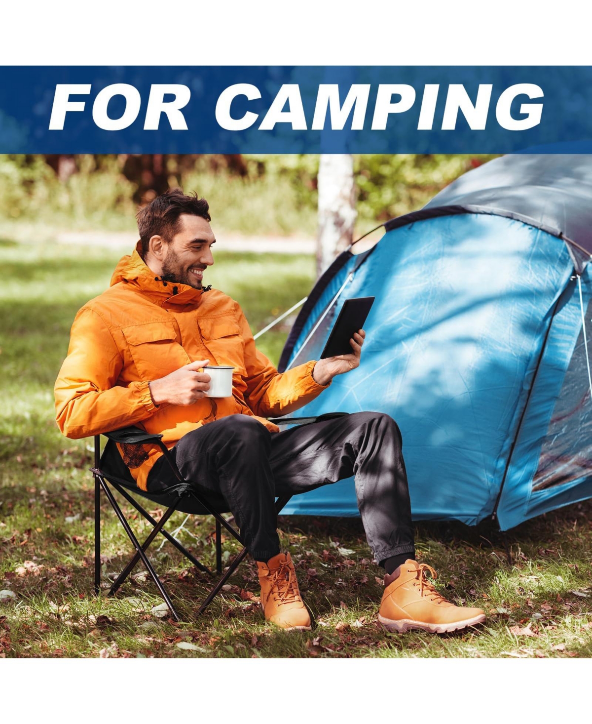 Aofar 2 Pack Camping Chairs Portable Foldable Beach Picnic Outdoor