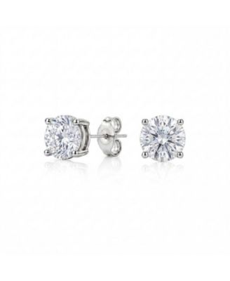 Dainty Sterling Silver Brilliant Round 5MM CZ Mini Stud Earrings