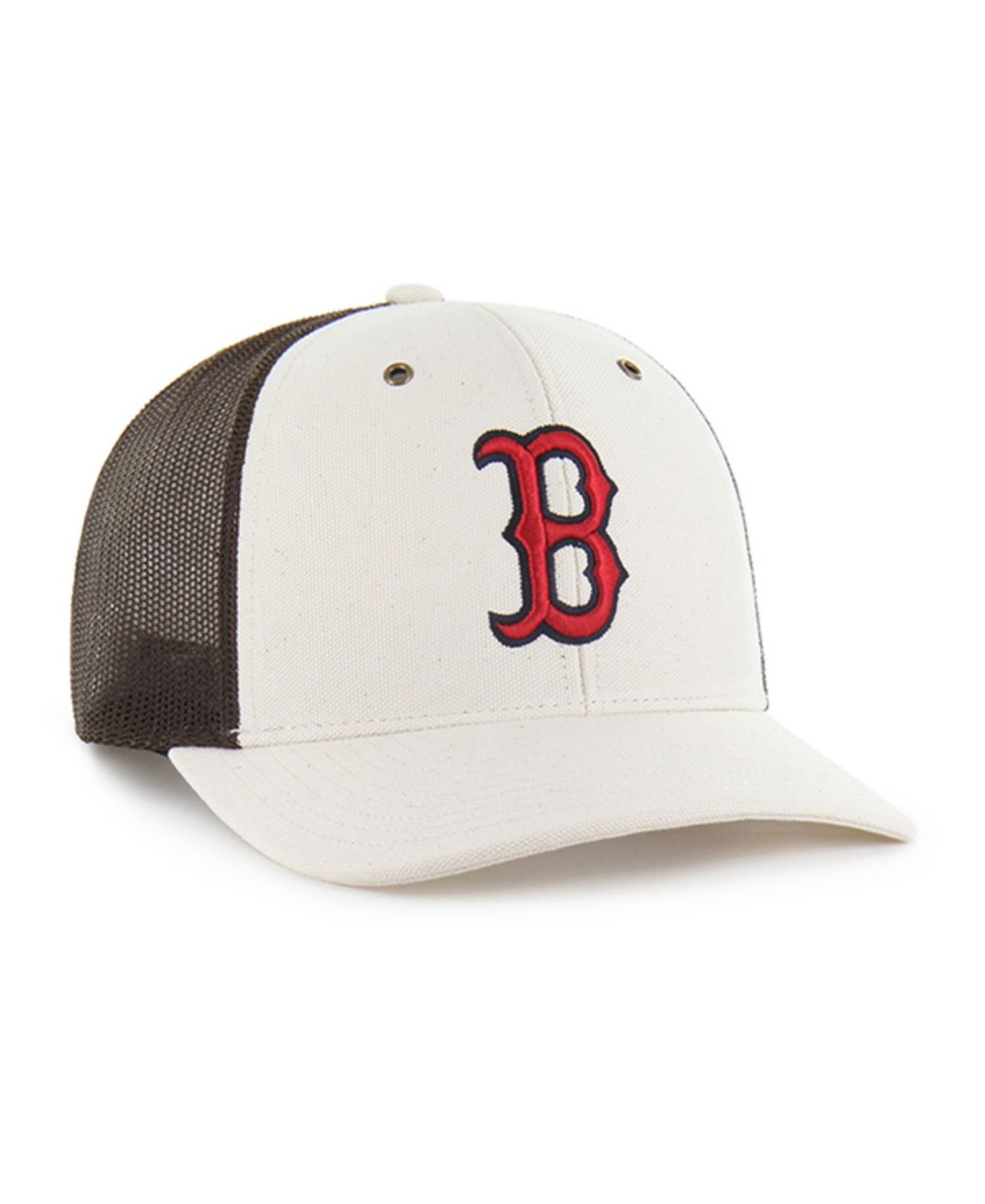 Carhartt x '47 Men's Natural/Brown Boston Red Sox Undyed Trucker Adjustable Hat