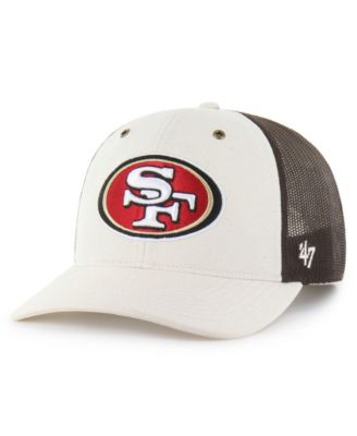 Carhartt x '47 Men's Natural/Brown San Francisco 49ers Undyed Trucker Adjustable Hat