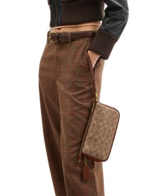Plaza Small Signature Canvas Slim Shoulder Handbag thumbnail 6