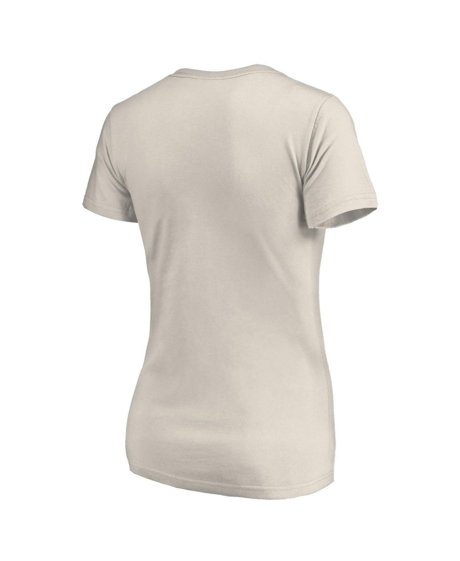 Women's Cream New York Knicks Three-Time NBA Finals Champions Plus Size V-Neck T-Shirt