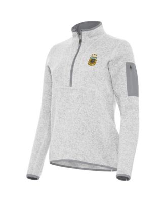 Women's Heather Gray Argentina National Team Fortune Half-Zip Pullover Jacket