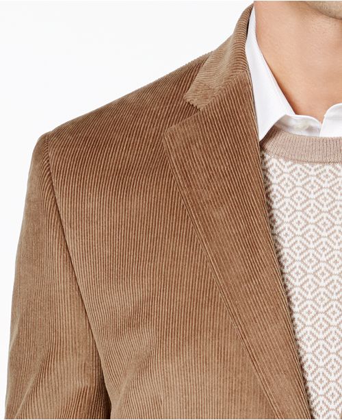 Navy Blue Year-round Suit Jacket With Elbow Patches