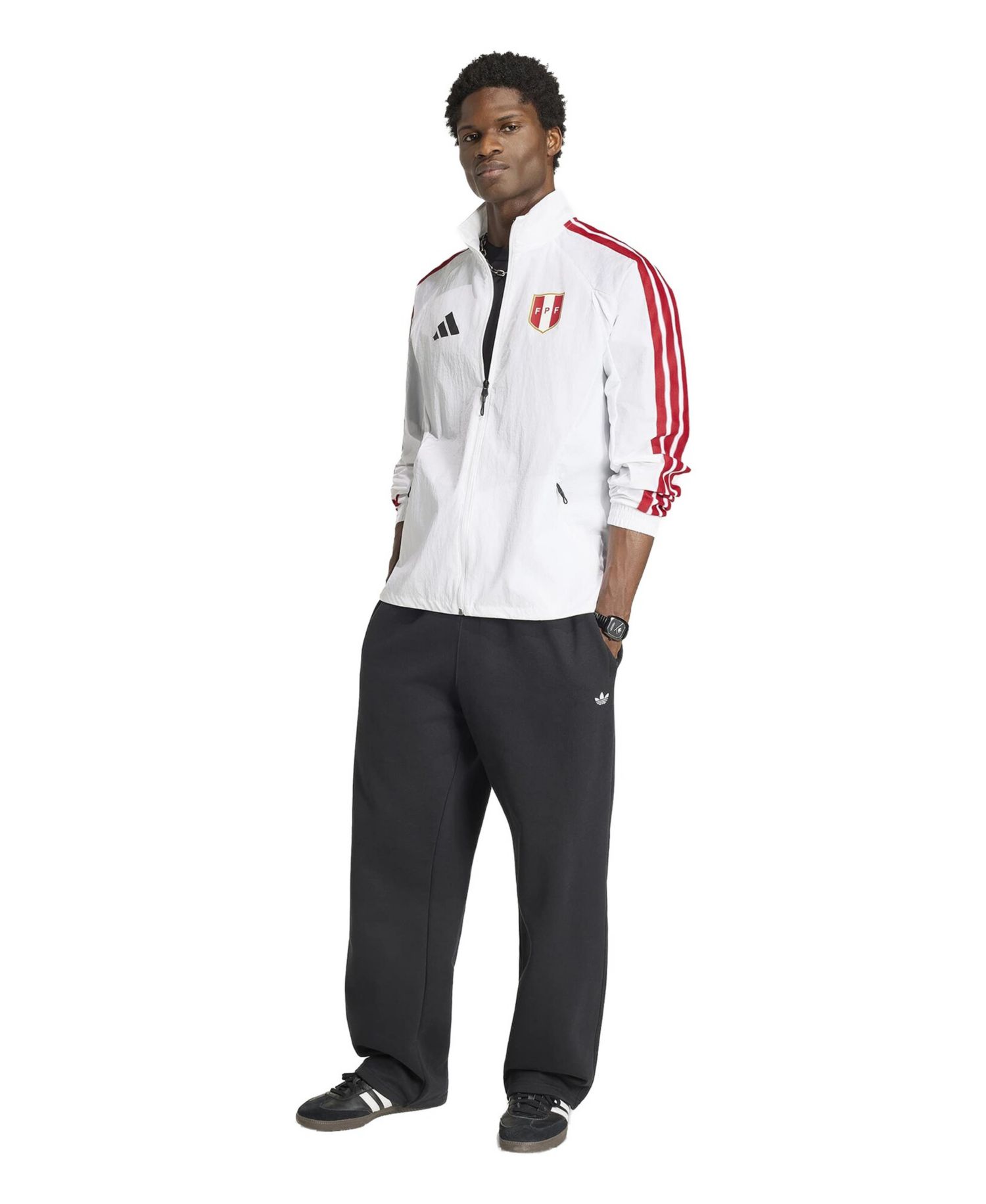 Men's White Peru National Team 2026 Home Full-Zip Game Day Anthem Jacket