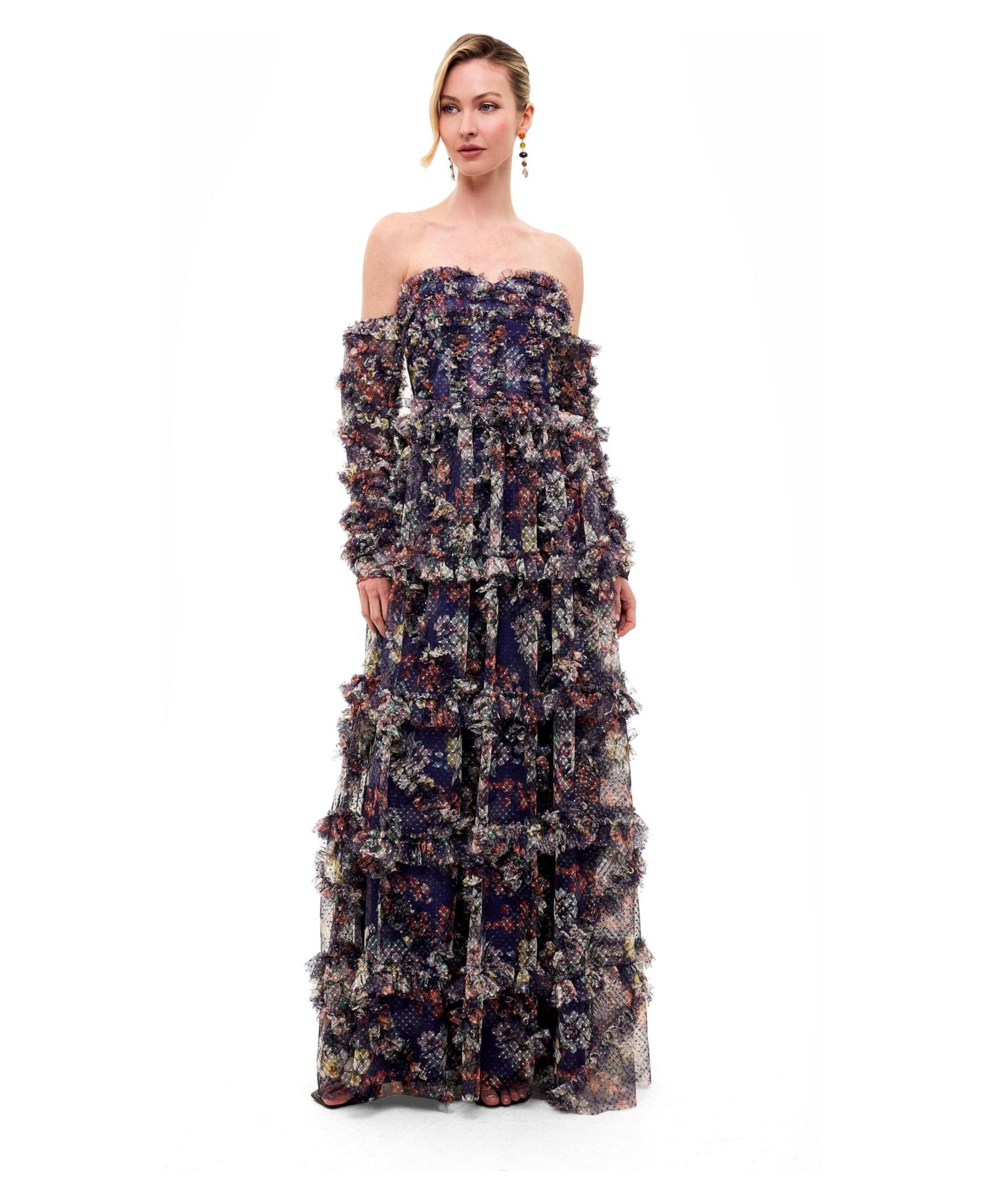 Women's Floral Ruffle Dress