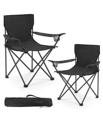 2 Pack Camping Chairs Folding Portable Heavy-duty Beach Outdoor