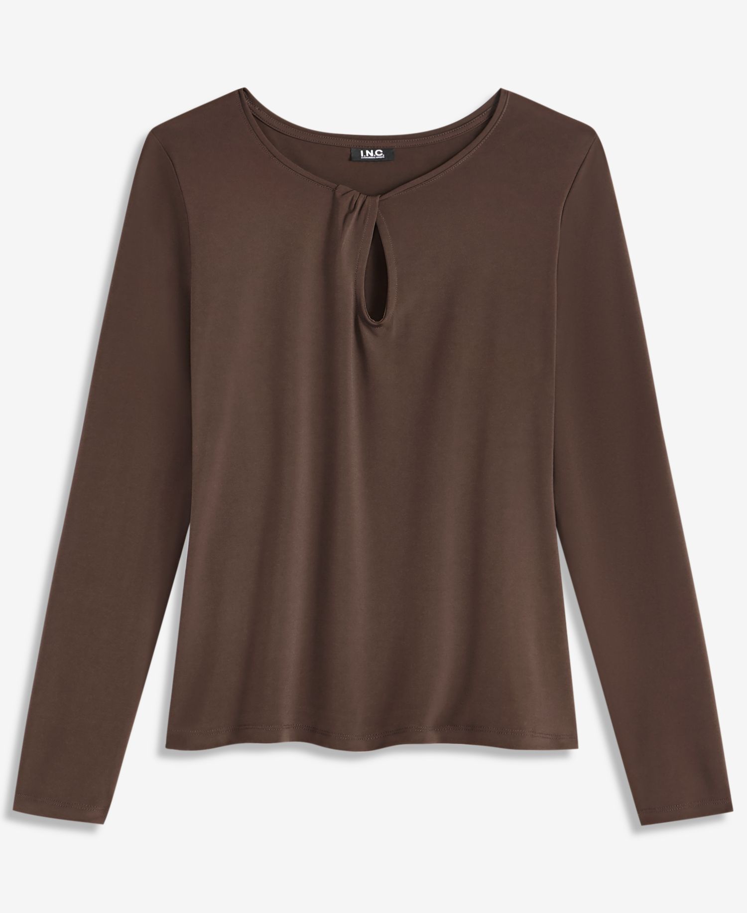 Women's Long-Sleeve Keyhole Twist Top