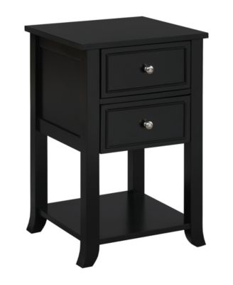 York Two-Drawer End Table with Shelf