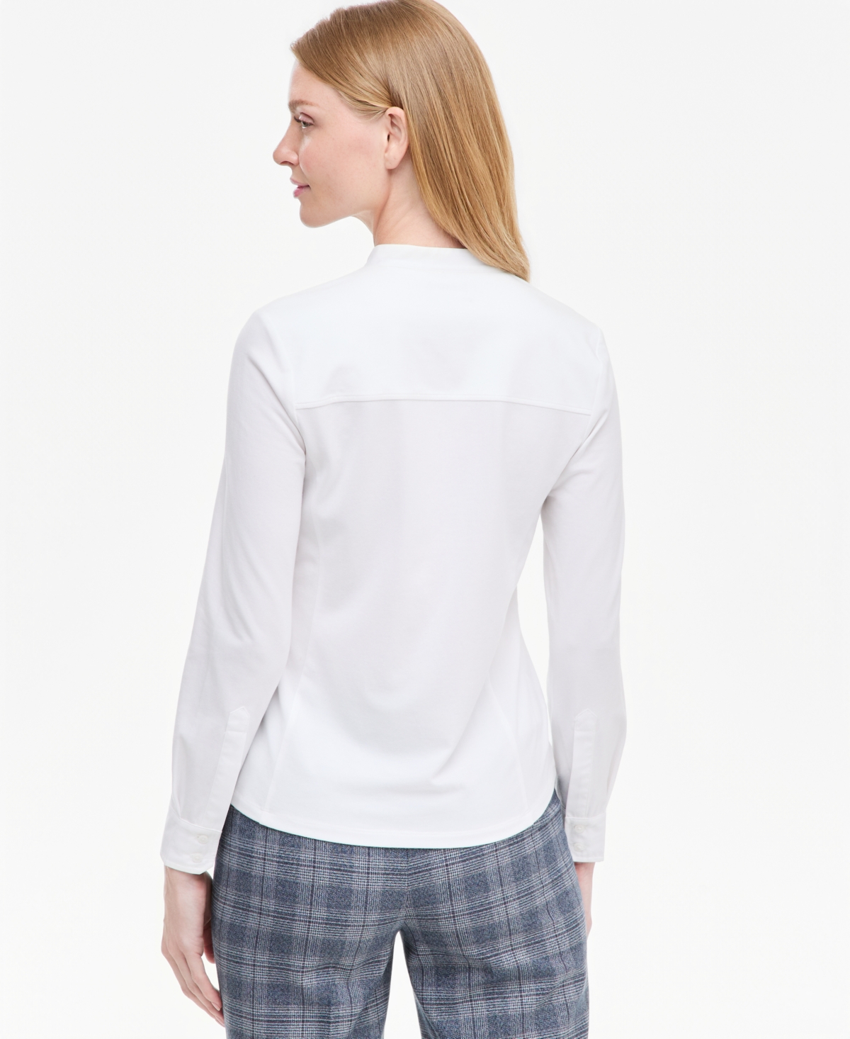 Jones New York Women's Stand Collar Long-Sleeve Shirt
