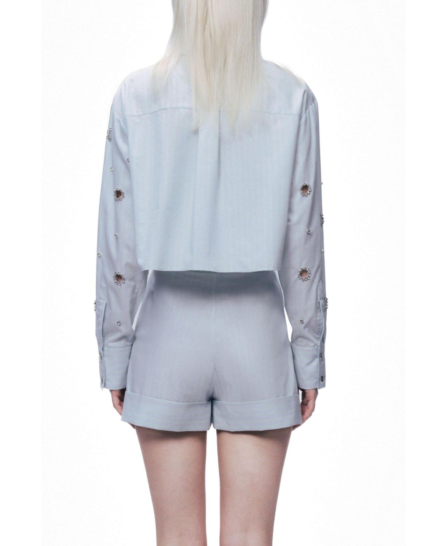 Women's Stone Detail Crop Shirt