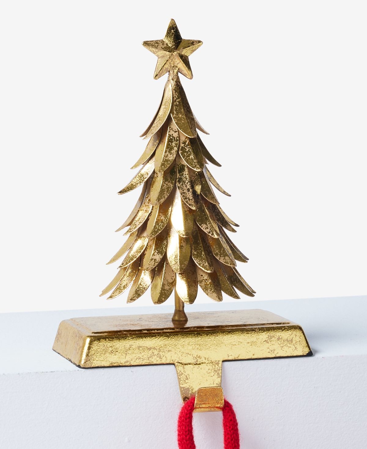 Holiday Lane Opulence Metal Gold Tree Shaped Stocking Holder, Macy's Exclusive
